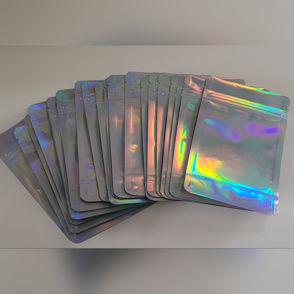 20 3x4 Holographic Mylar Ziplock Bags